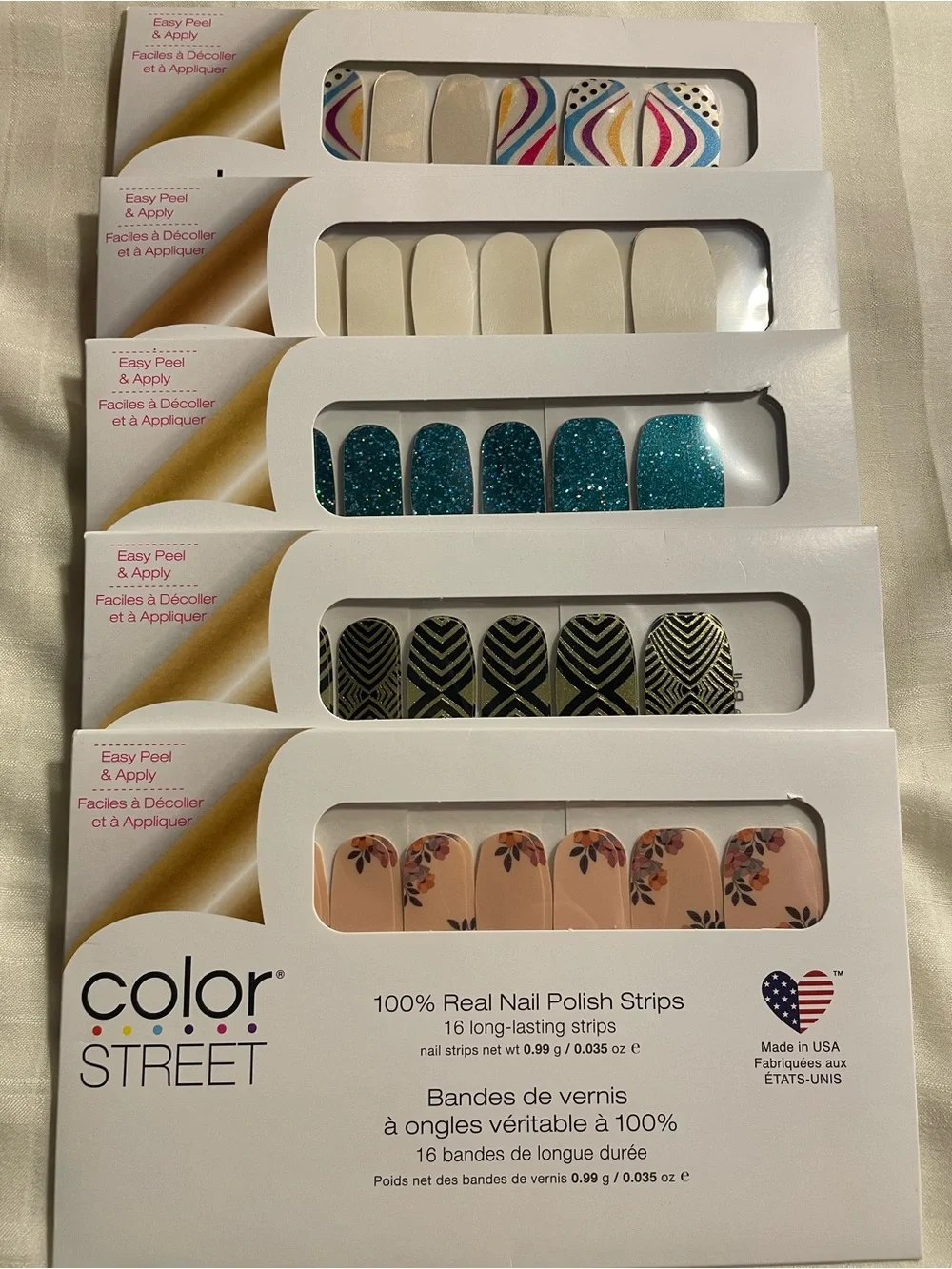 Color Street Assorted Nail Polish Strips - Multi-Color 10 Pack